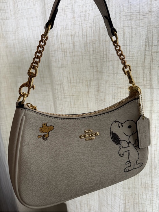 Coach Handbags - Coach White and Tan Leather Strap Set with Gold Hardware